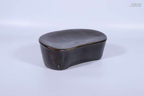 Chinese Cizhou Kiln Black Glazed Porcelain Pillow