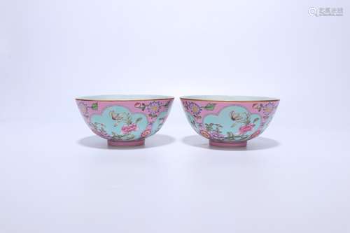 Chinese Qing Dynasty Famille Rose Porcelain Flower Bowl