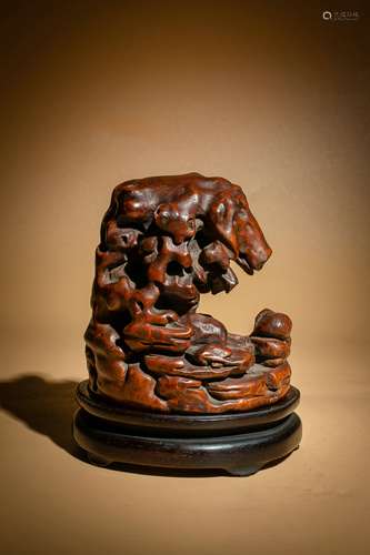 Chinese Qing Dynasty Bamboo Carving Shanzi