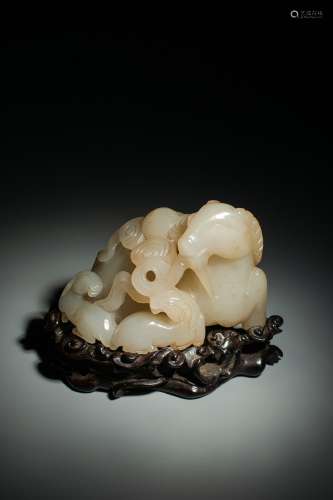 Chinese Qing Dynasty Hetian Jade Paperweight