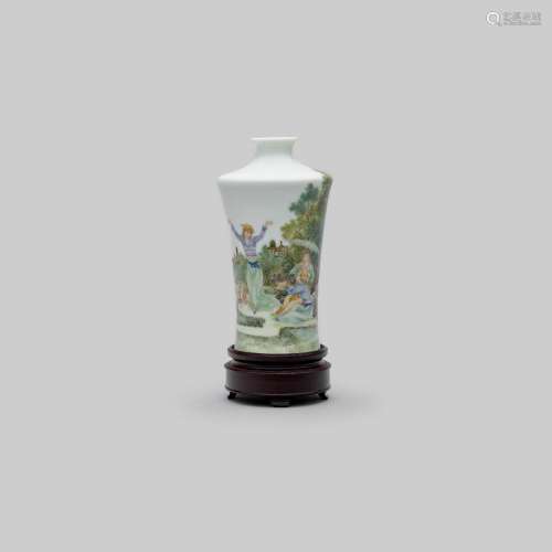 A famille-rose 'European subject' vase
