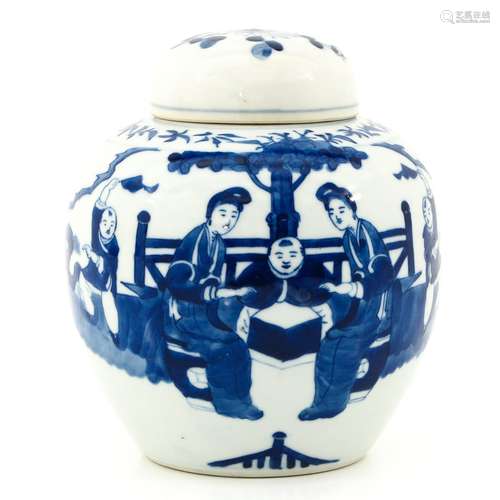 A Blue and White Ginger Jar