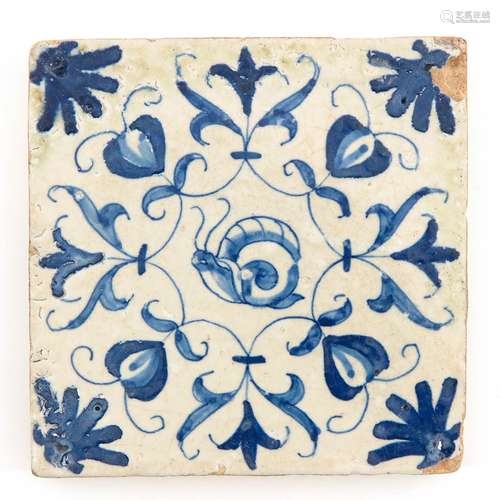 A 17th Century Dutch Tile