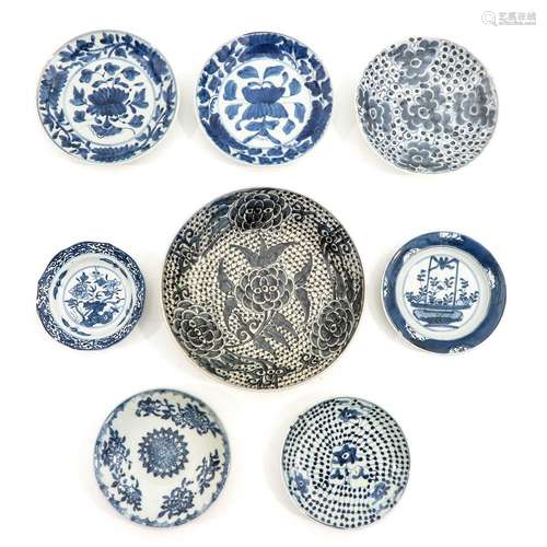 A Collection of Blue and White Plates