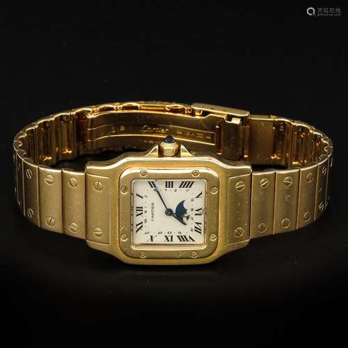 A Mens Cartier 18KG Limited Edition Santos Watch