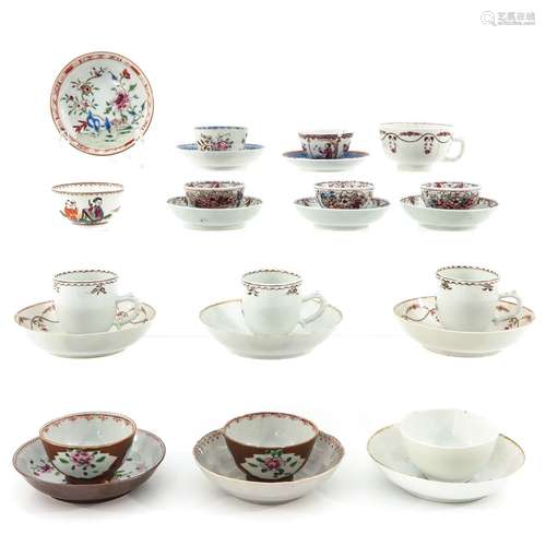 A Large Collection of Cups and Saucers