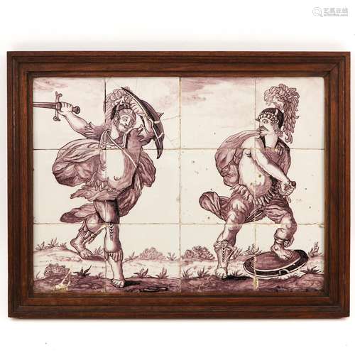 Framed 18th Century Delft Tiles