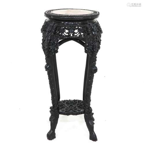 A Chinese Marble Top Side Table