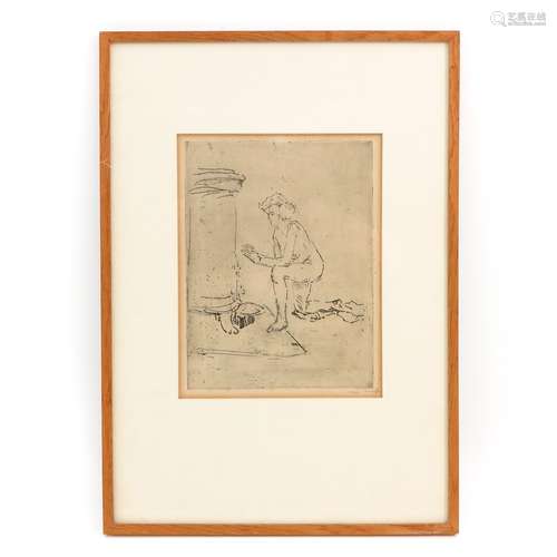 An Etching Signed Isaac Israels