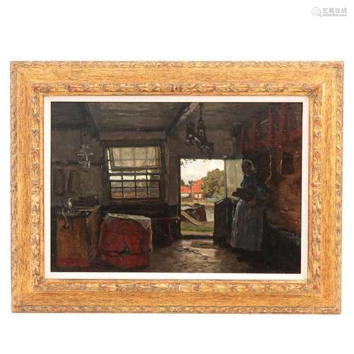 An Oil on Panel Signed Willem Bastiaan Tholen