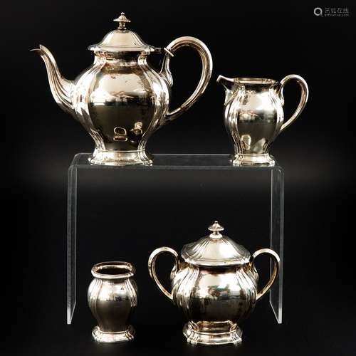 A 4 Piece Silver Coffee Service