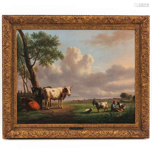 An Oil on Canvas Depicting Landscape