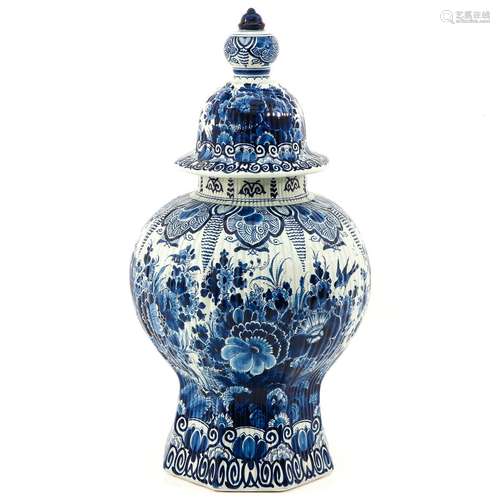 A Delft Vase with Cover