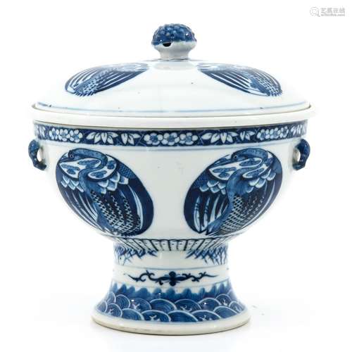 A Blue and White Serving Dish