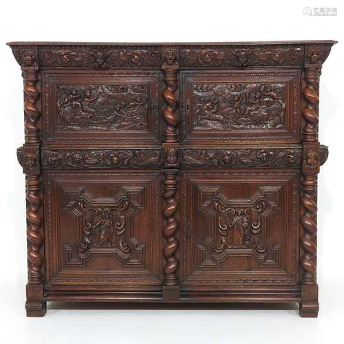 A Brugge Belgium Carved Cabinet Circa 1660 - 1680