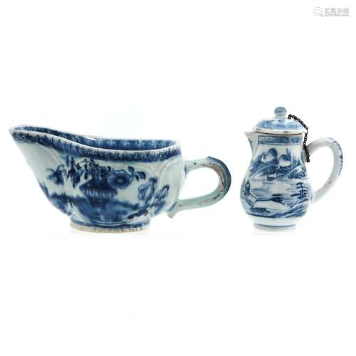 A Gravy Boat and Creamer