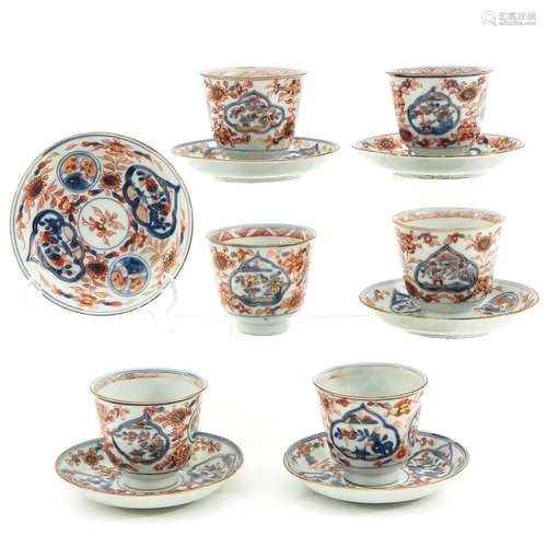 A Series of 6 Cups and Saucers