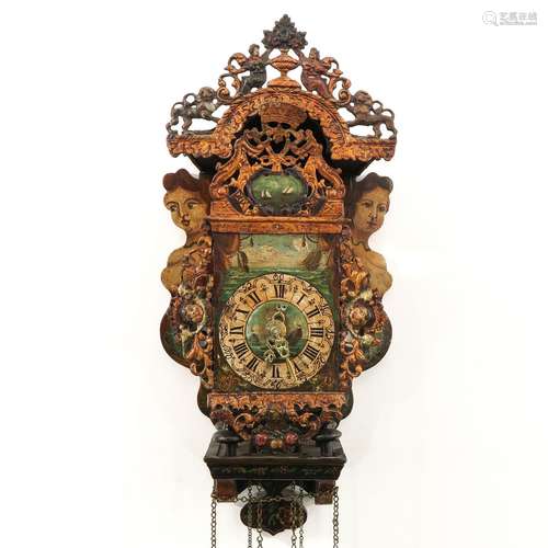 An 18th - 19th Century Friesland Wall Clock