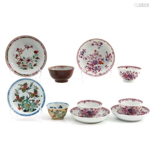 A Collection of Cups and Saucers