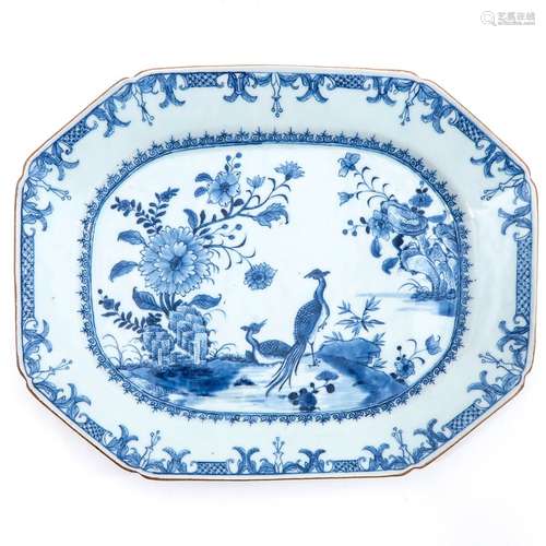 A Blue and White Serving Dish