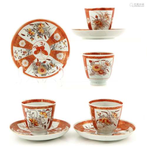 A Set of 4 Cups and Saucers