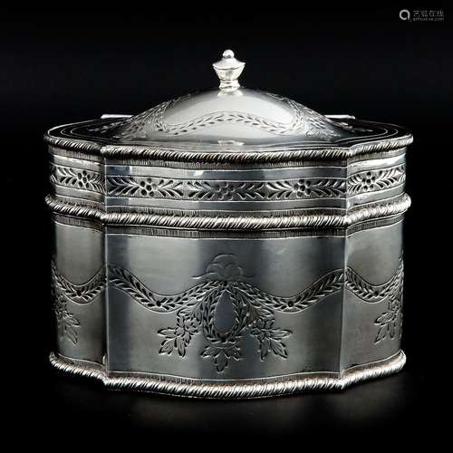 A Silver Tea Box