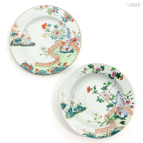 A Lot of 2 Famille Rose Plates