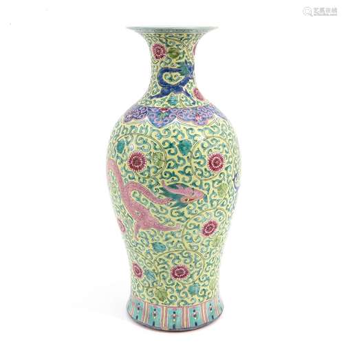 A famille rose vase