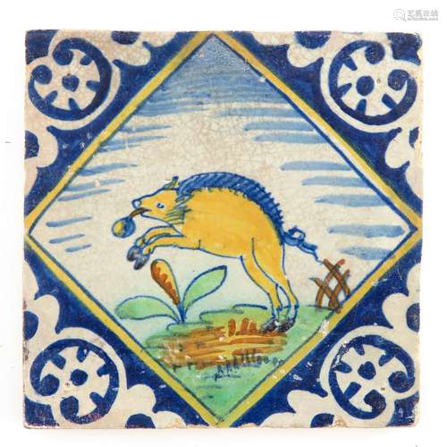 A 17th Century Dutch Tile