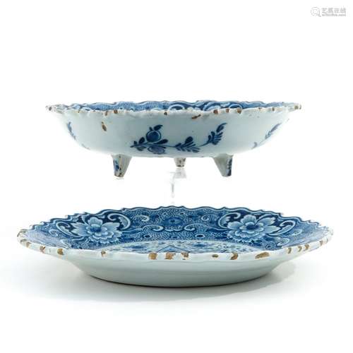 A Delft Dish and Under Plate