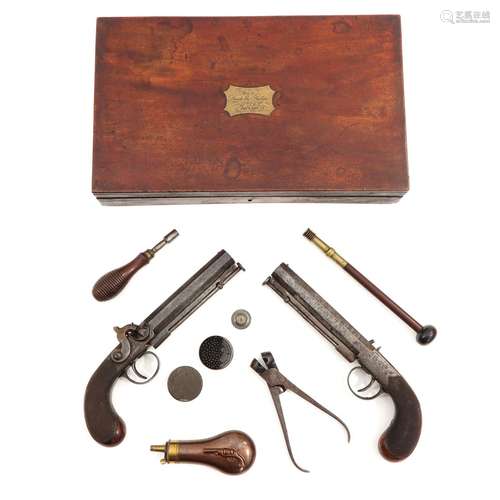 Dueling Pistols in Wood Case 1869