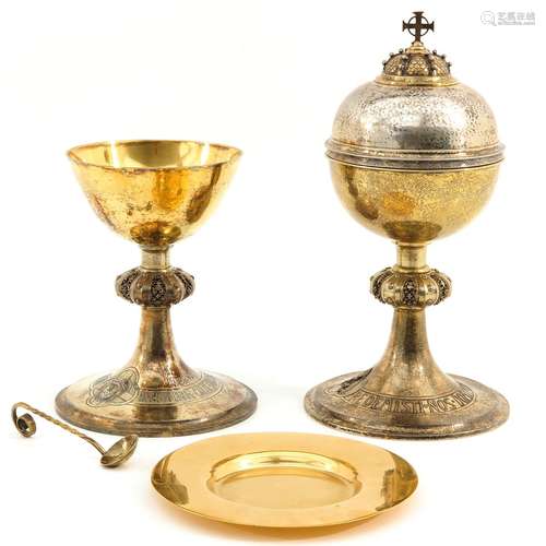 A Matching Chalice and Ciborium