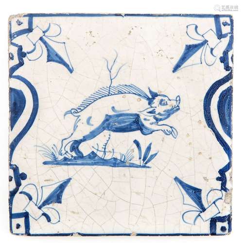 A 17th Century Dutch Tile