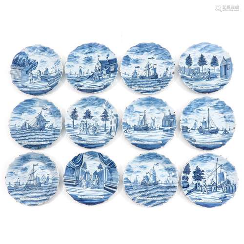 A Series of 3 Delft 18th Century Plates