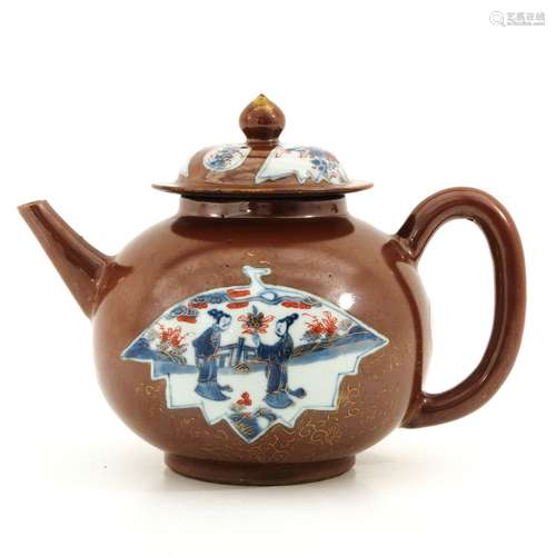 A Large Batavianware Tea Kettle