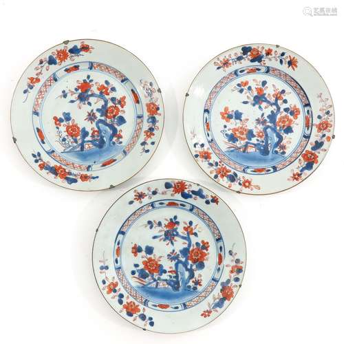 A Series of 3 Imari Plates