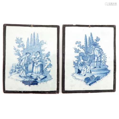 A Pair of Delft 18th Century Plaques