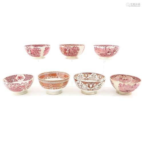 A Collection of 7 Petrus Regout Bowls