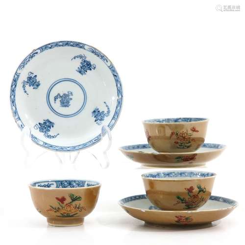 A Set of 3 Cups and Saucers