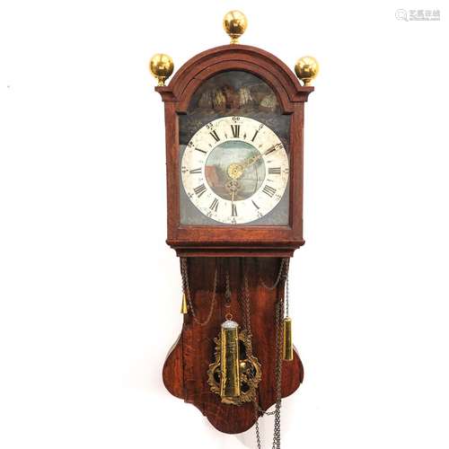 A Dutch Wall Clock Circa 1870