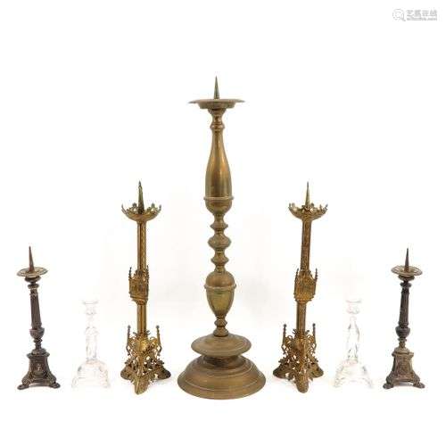 A Collection of 7 Candlesticks