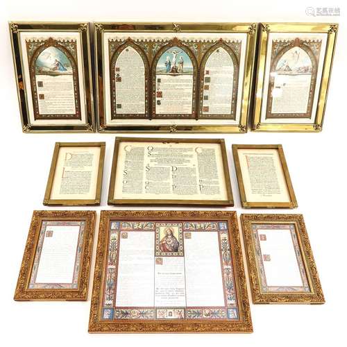 A Collection of 3 Altar Canon Triptychs