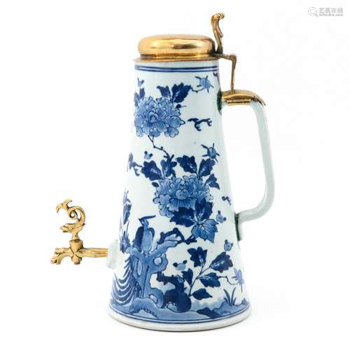 A Blue and White Decanter