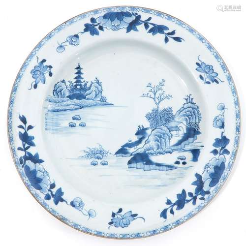 A Blue and White Decor Charger