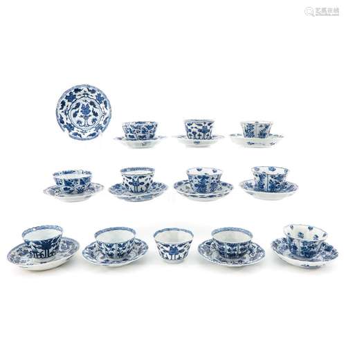 A Collection of Cups and Saucers