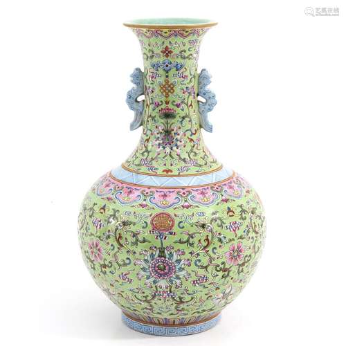 A famille rose vase