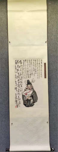 A CHINESE HANGING SCROLL OF CHINESE PAINTING
