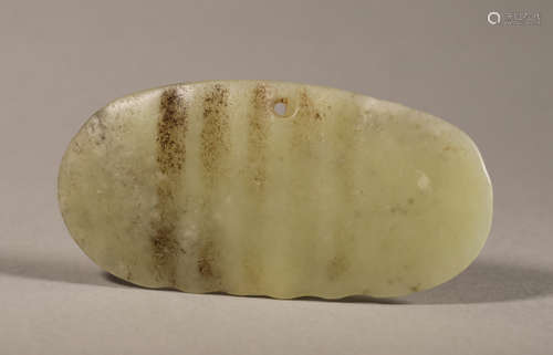 A HONGSHANG CULTURE CICADE SHAPED JADE PIECE