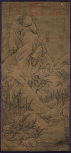 A SCROLL PAINTING OF LANDSCAPE