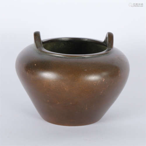 A QING DY. BRONZE FURNAC OF INCENSE HOLDER